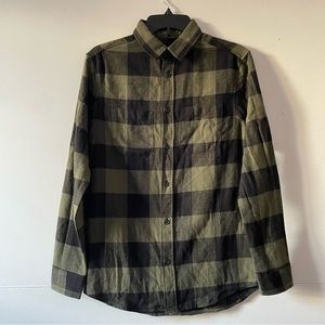 H&M Mens Plaid Button Down Flannel cotton Shirt -X S